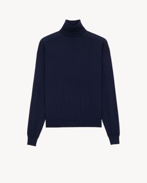 Saint Laurent Pullover Dolcevita - Blu
