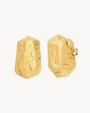 Saint Laurent Organic Earrings - Yellow