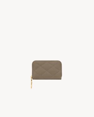 Saint Laurent Cassandre Bijou Change Purse - Natural