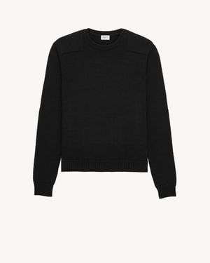 Saint Laurent Crewneck Sweater - Black
