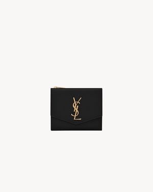 Saint Laurent Uptown Compact Wallet - White