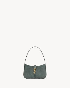 Saint Laurent Le 5 À 7 Mini En Lézard Gris - Neutre