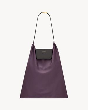 Saint Laurent Foulard Folding Pouch - Purple