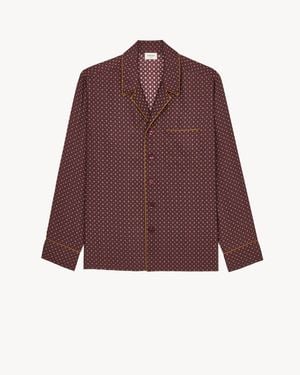 Saint Laurent Pajama-Style Shirt - Purple