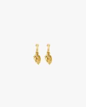 Saint Laurent Cassandre Créoles À Charm Mûre En Métal - Blanc