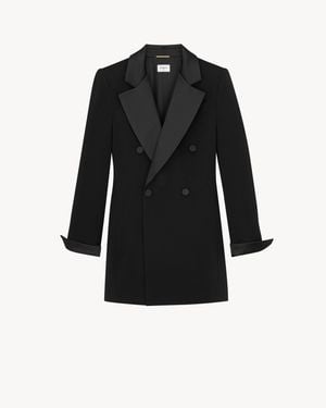 Saint Laurent Tuxedo Dress - Black