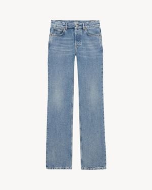 Saint Laurent Jeans A Vita Bassa Nico - Blu