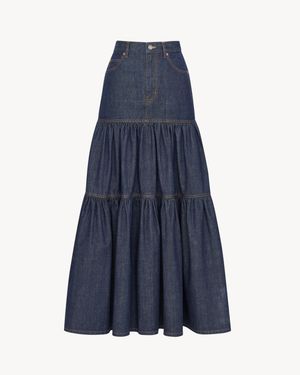 Saint Laurent Long Skirt - Blue