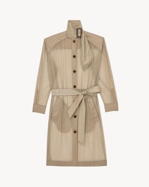 Saint Laurent Lavallière Dress - Natural
