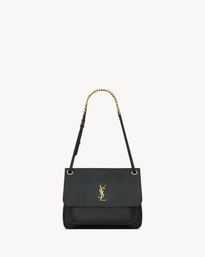 Saint Laurent Borsa Niki Media Morbida - Nero