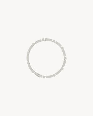 Saint Laurent Crystal Bar Bracelet - White