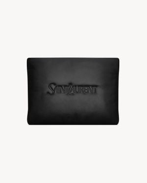 Saint Laurent レザー クラッチバッグ - ブラック