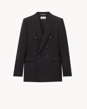 Saint Laurent Virgin Wool Blazer - Black