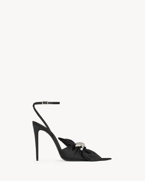 Saint Laurent Dove Sandals - White