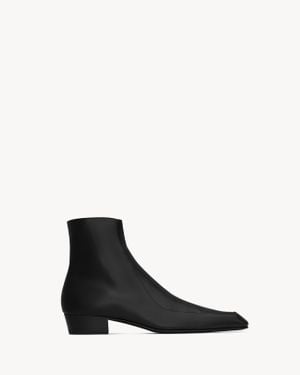 Saint Laurent オーガスティン ブーツ（スムースレザー） ブラック - ホワイト