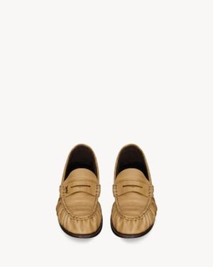 Saint Laurent Le Loafer Supple Mocassins En Cuir D'Anguille - Métallisé