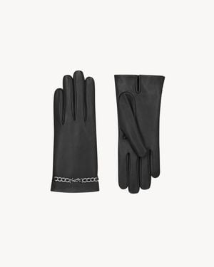 Saint Laurent Cassandre Gloves - Black