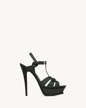 Saint Laurent Tribute Platform Sandals - Black