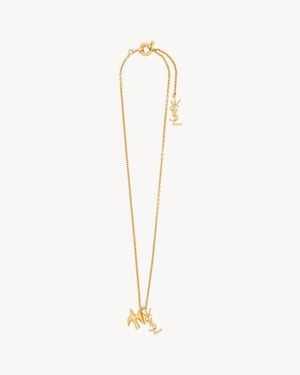 Saint Laurent Cassandre Dove Necklace - Natural