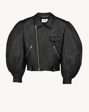 Saint Laurent Balloon-Sleeve Jacket - Black