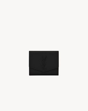 Saint Laurent Uptown Compact Wallet - Black