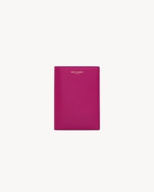 Saint Laurent Paris Passport Case - Pink