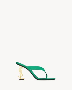 Saint Laurent Opyum Mules - Green