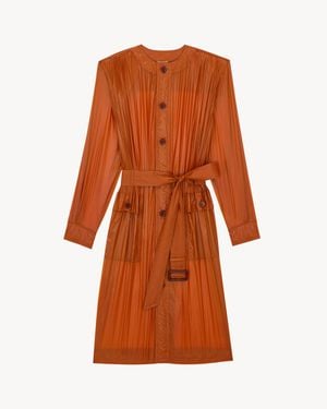 Saint Laurent Saharienne Dress - Orange