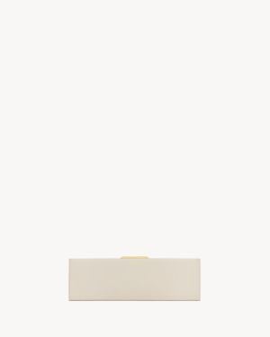 Saint Laurent Midnight Large Clutch - Natural