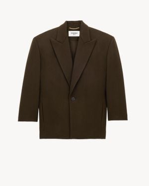 Saint Laurent Short Coat - Brown