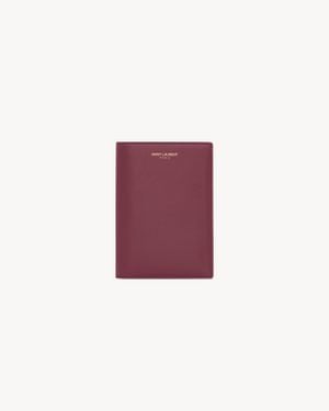 Saint Laurent Custodia Per Passaporto Paris - Rosso