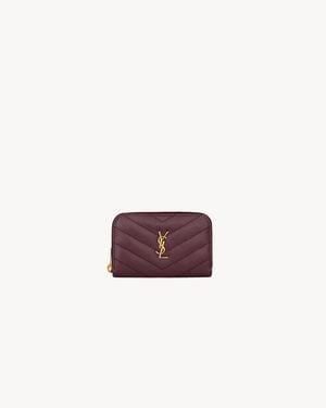 Saint Laurent Cassandre Change Purse - Purple