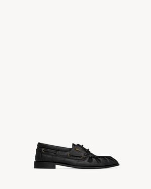 Saint Laurent Le Loafer Bateau - White