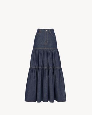 Saint Laurent Long Skirt - Blue