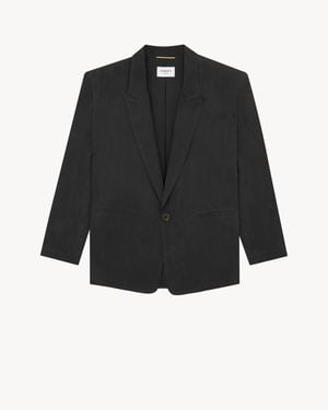 Saint Laurent Single-Breasted Jacket - Black