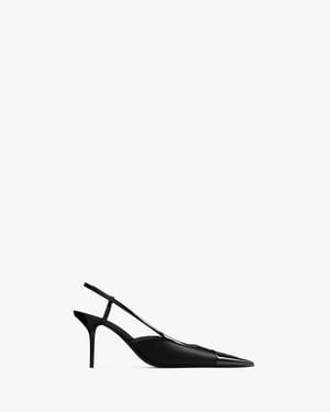 Saint Laurent Renée Slingback Court Shoes - White