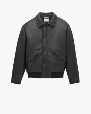 Saint Laurent ボンバージャケット（グレインラムスキン） ブラック