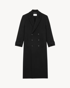 Saint Laurent Long Coat - Black