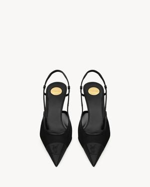 Saint Laurent Renée Slingback Pumps - White