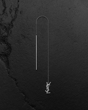Saint Laurent Cassandre Drop Earring - Black