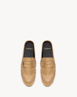 Saint Laurent Le Loafer Mules En Cuir D'Anguille - Multicolore