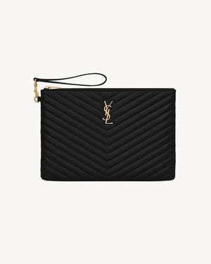 Saint Laurent Cassandre Pouch - Black