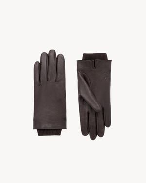 Saint Laurent Cassandre Cuffed Gloves - White
