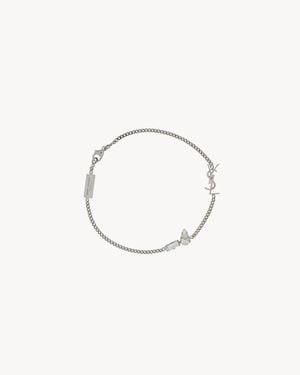 Saint Laurent Bracciale Con Charm Cassandre - Multicolore
