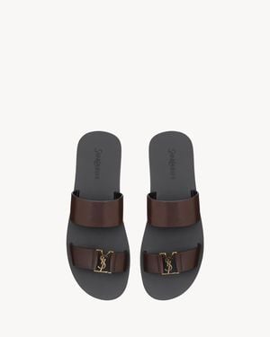 メンズ Saint Laurent Saint Laone Sizerent バビロン スライド
