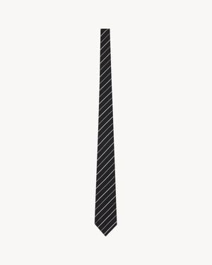 Saint Laurent Wide Tie - White