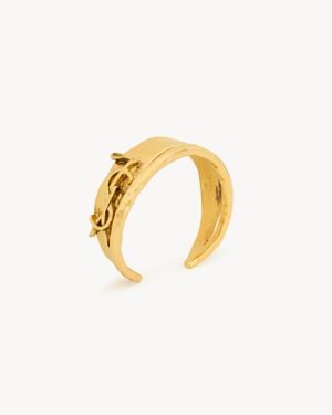 Saint Laurent Cassandre Double Cuff - Metallic