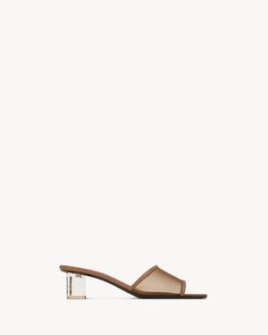 Saint Laurent Sip Mule Sandals - Natural