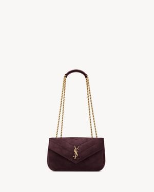 Saint Laurent "Loulou" Small Shoulder Bag - Red