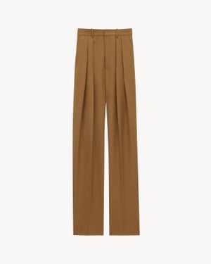 Saint Laurent Pantaloni A Gamba Ampia - Neutro